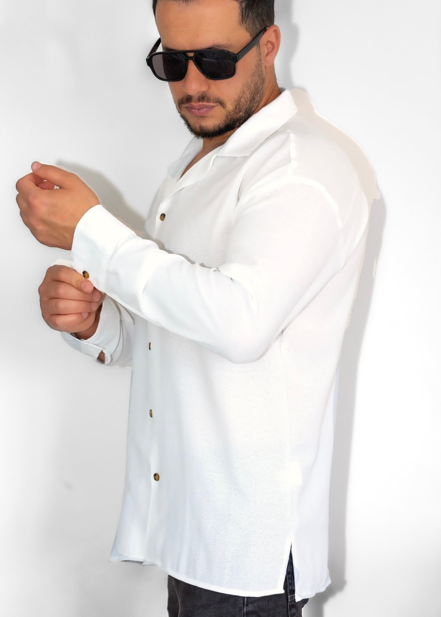 Koszule slim oer size ELASTAN gładkie M-2XL