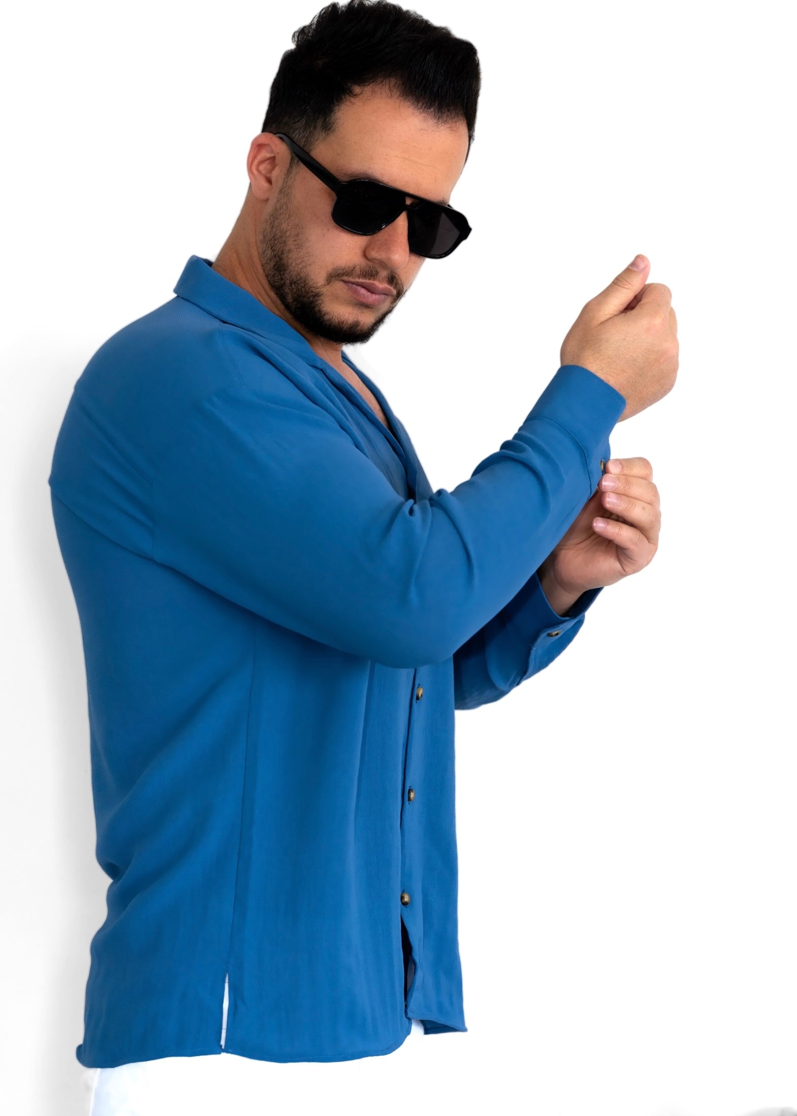 Koszule slim oer size ELASTAN gładkie M-2XL