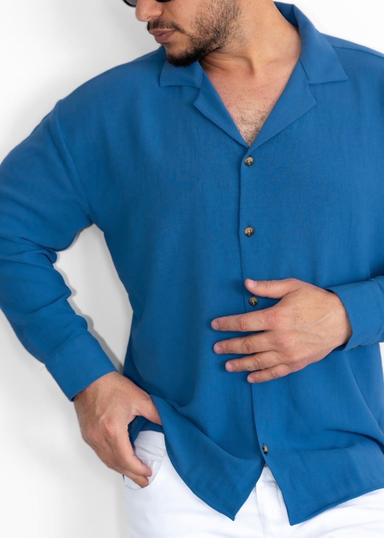 Koszule slim oer size ELASTAN gładkie M-2XL