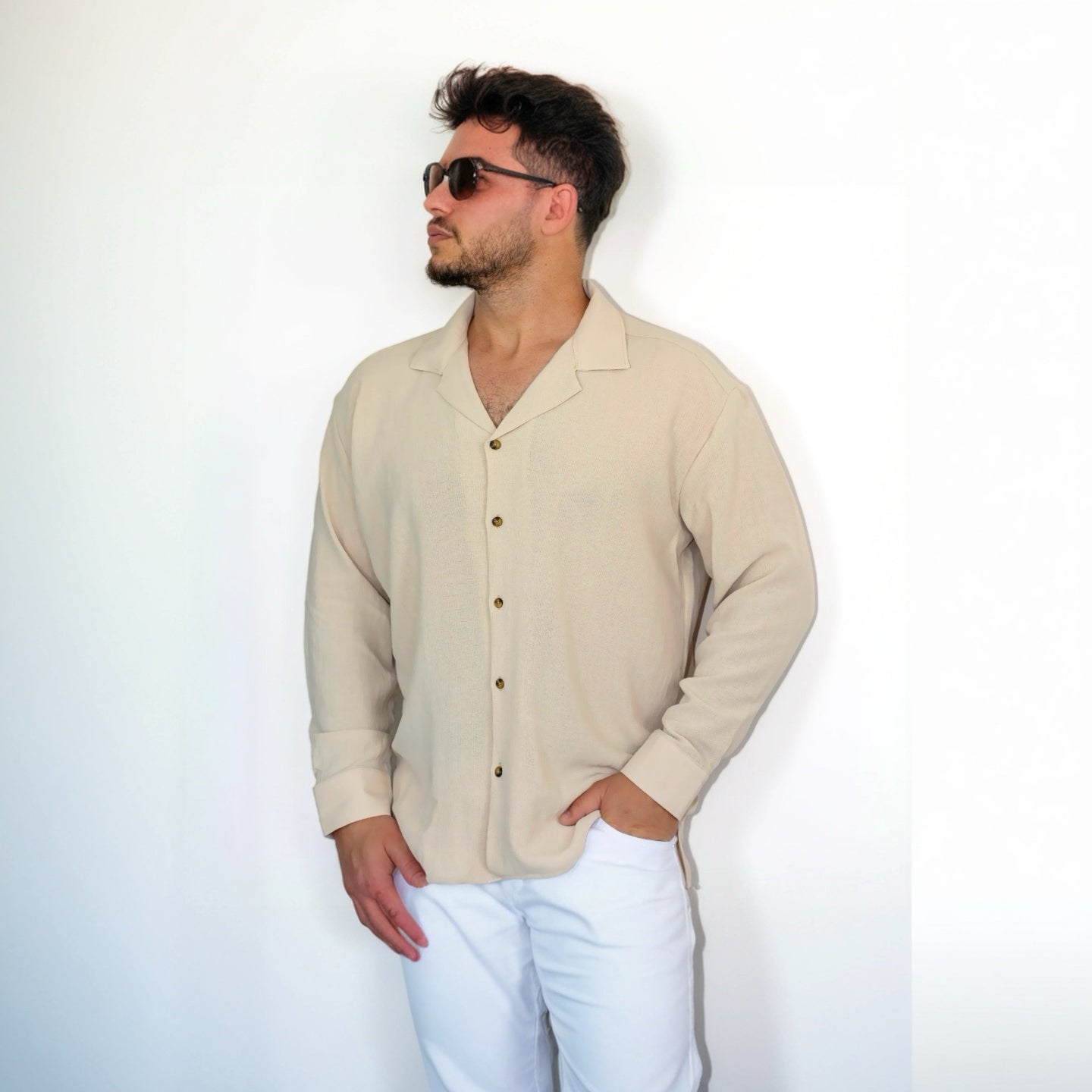 Koszule slim oer size ELASTAN gładkie M-2XL