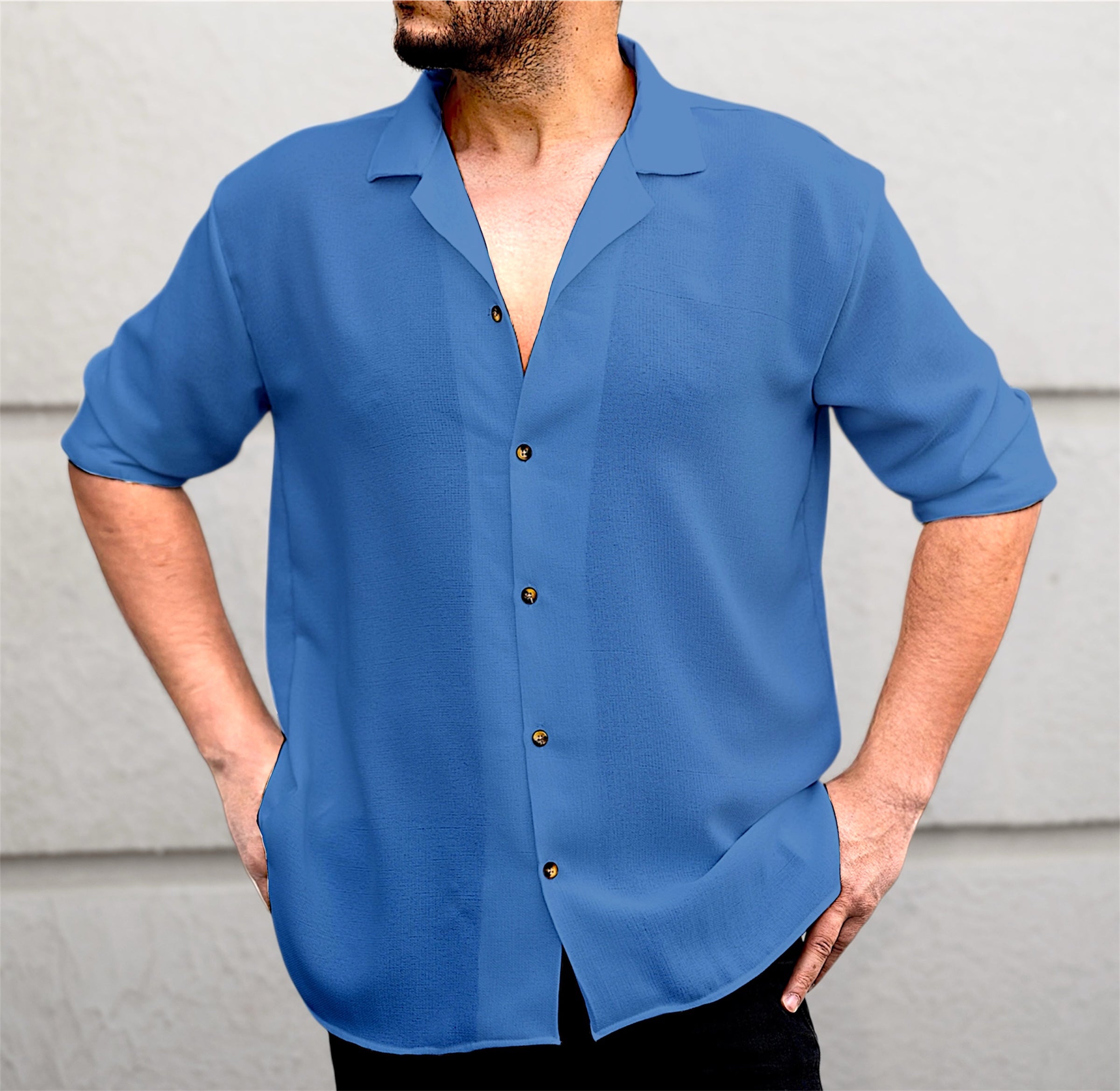 Koszule slim oer size ELASTAN gładkie M-2XL