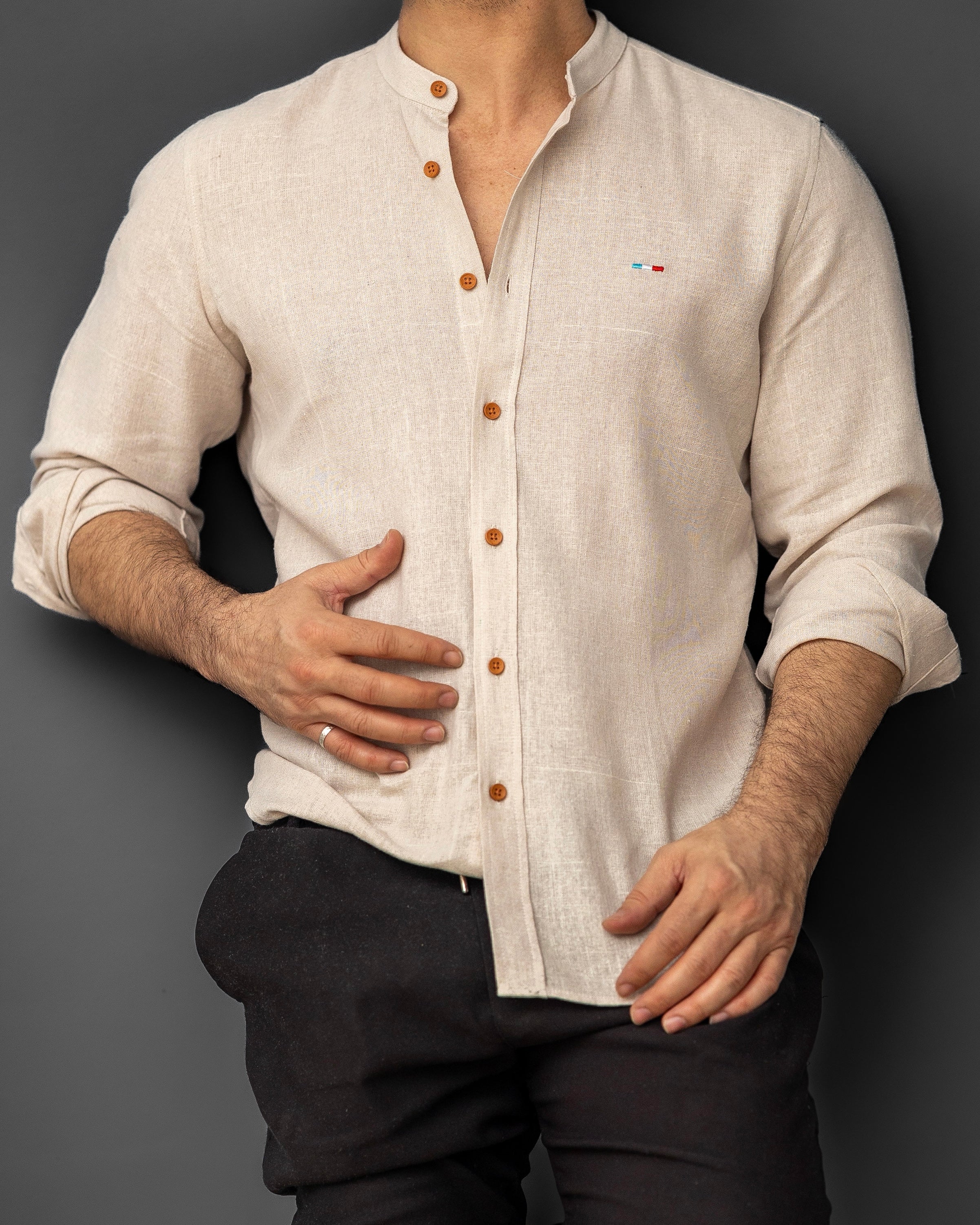 Koszule slim ELASTAN gładkie M-XXL