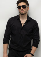 KOSZULA MĘSKA CZARNA SLIM FIT PREMIUM ELASTYCZNA ELEGANCKA M-XL