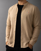 KOSZULA MĘSKA BEŻOWA SLIM FIT CASUAL ELEGANCKA M-XXL PAKIET 6 SZT