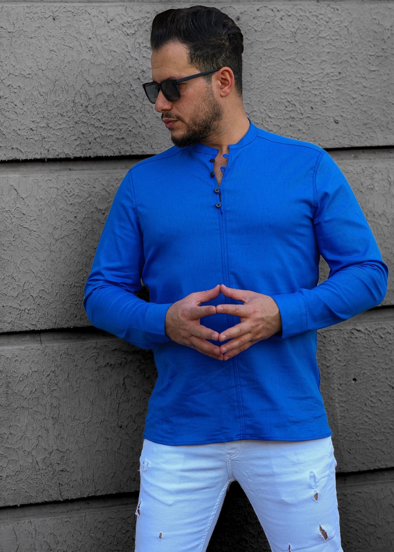 Koszule slim ELASTAN gładkie M-3XL