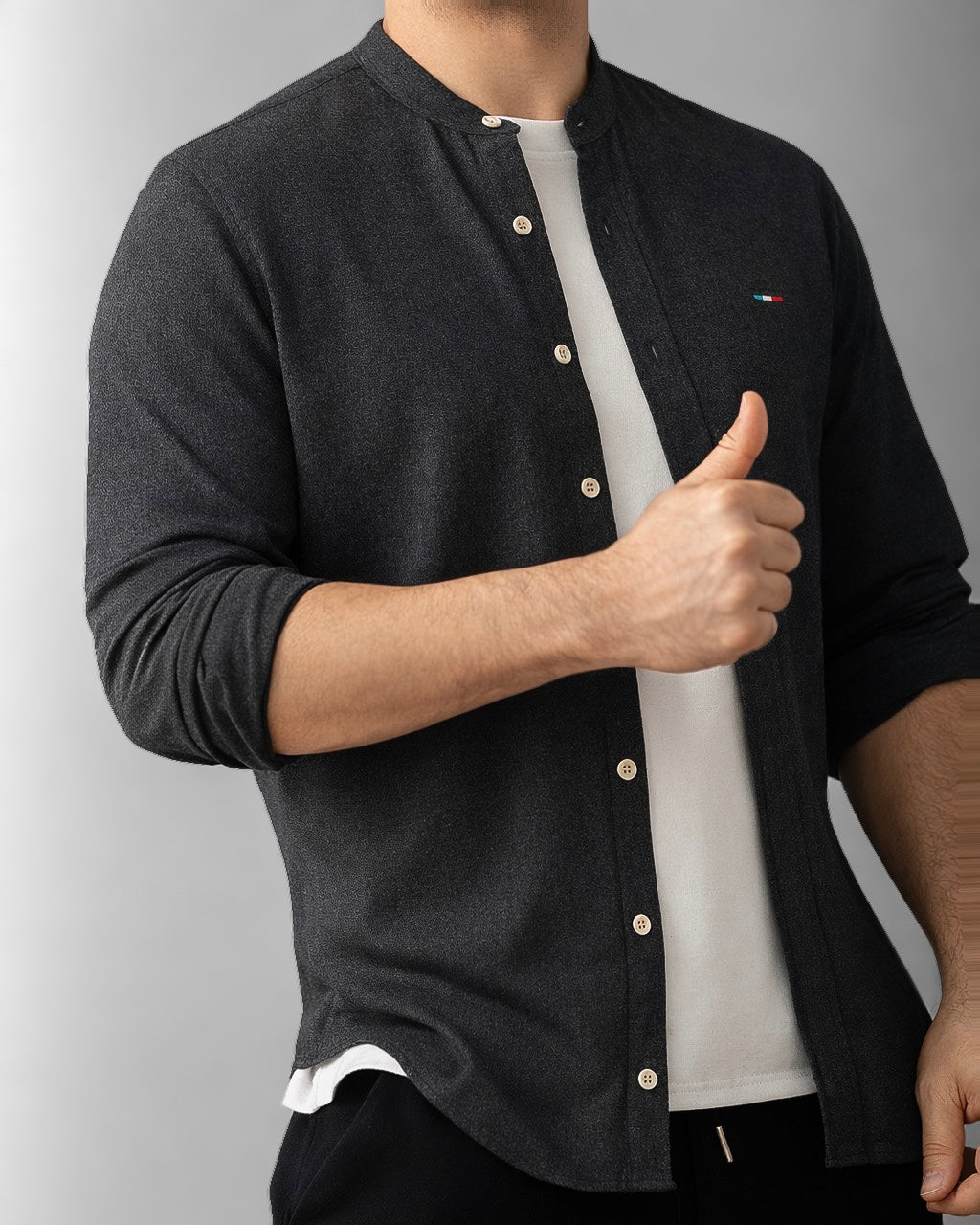 KOSZULA MĘSKA CZARNA SLIM FIT GRAMATUROWA BAWEŁNA LEN CASUAL ROZMIARY M-XXL
